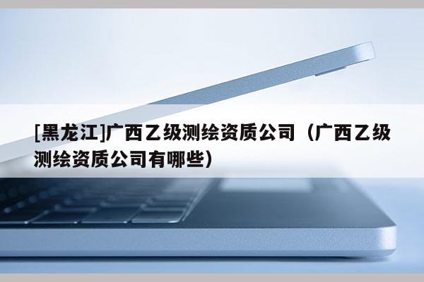 [黑龍江]廣西乙級測繪資質(zhì)公司（廣西乙級測繪資質(zhì)公司有哪些）