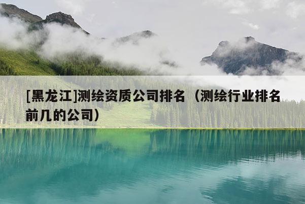 [黑龍江]測繪資質(zhì)公司排名（測繪行業(yè)排名前幾的公司）