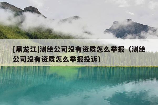 [黑龍江]測(cè)繪公司沒有資質(zhì)怎么舉報(bào)（測(cè)繪公司沒有資質(zhì)怎么舉報(bào)投訴）